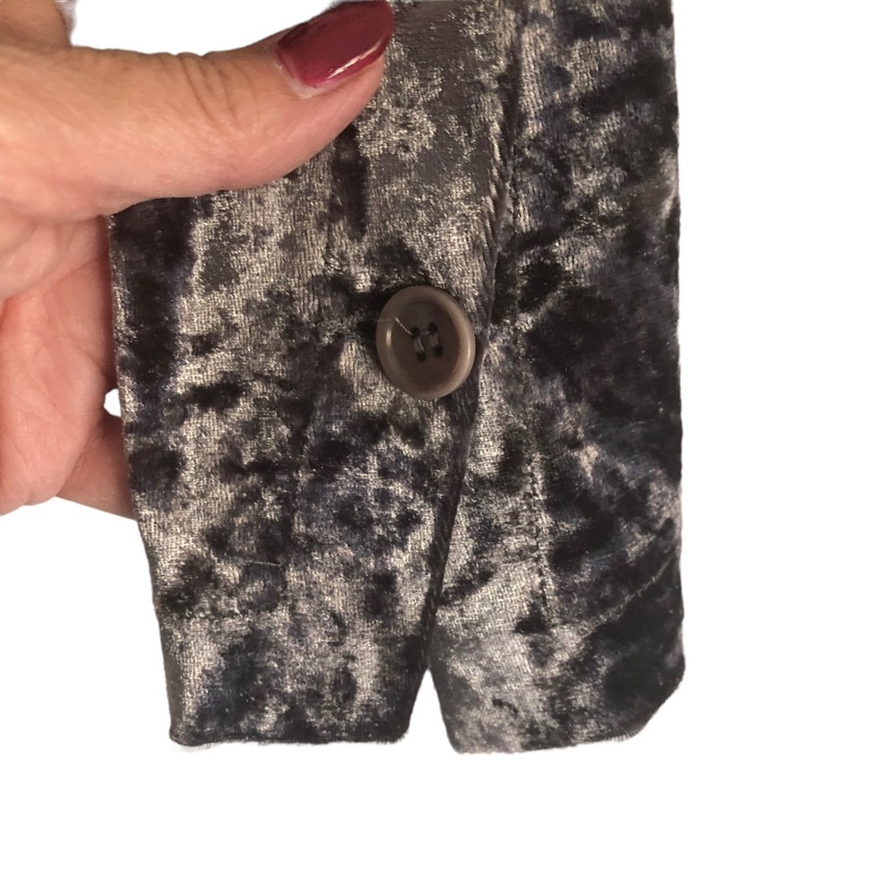 Bailey 44 Jump Cut Velvet Velour Jacket Blazer XS Silver Gray - Picture 4 of 9